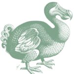 A woodcut illustration of a Dodo, the logo of the E. F. Benson Society's journal.